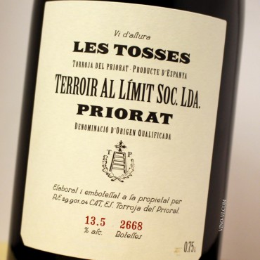 Les Tosses 2017 Terroir al Límit