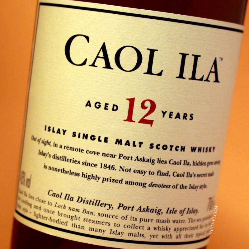 Caol Ila 12 Year Old Whisky 70cl