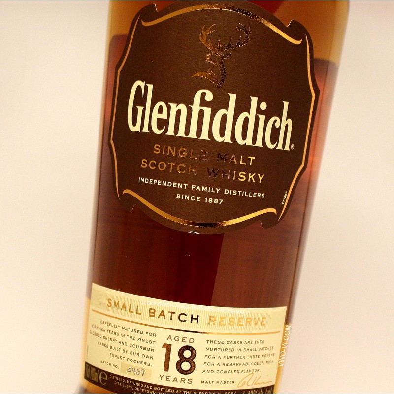 Glenfiddich 18 Year Old Single Malt Scotch Whisky - VinoVi
