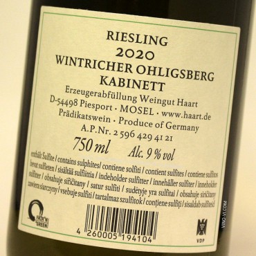 Haart Ohligsberger Riesling Kabinett 2020