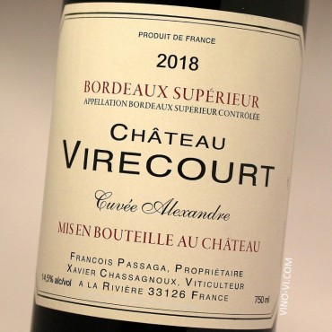 Château Virecourt Cuvèe Alexandre 2018