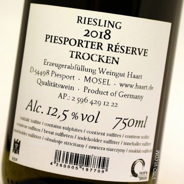 Haart Piesporter Reserve 2018 Riesling Trocken