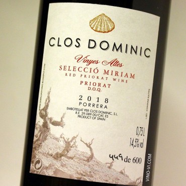 Clos Dominic Vinyes Altes Selecció Miriam 2018