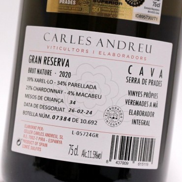 Carles Andreu Brut Nature Gran reserva